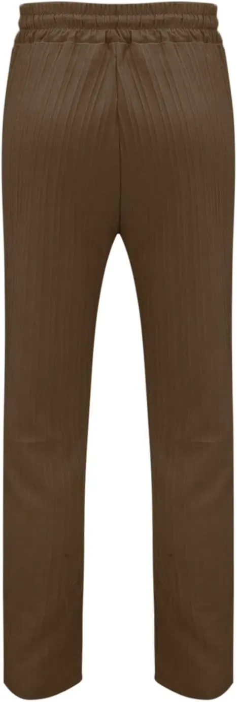 Men's Linen Pants Striped Casual Beach Vacation Slacks Open Bottom Drawstring Waist Relaxed Fit Trousers for Summer