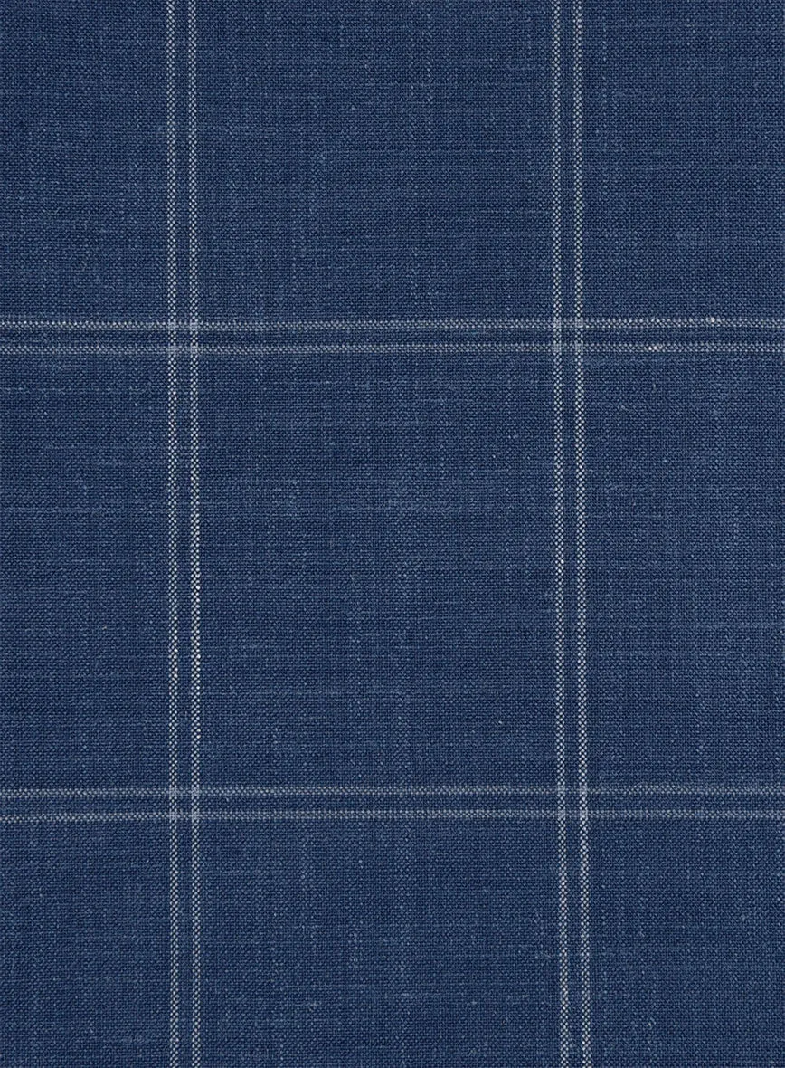 Napolean Noemi Windowpane Blue Wool Jacket