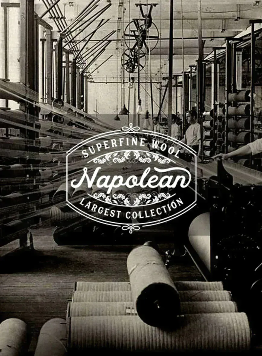Napolean Wine Birdseye Wool Tuxedo Jacket
