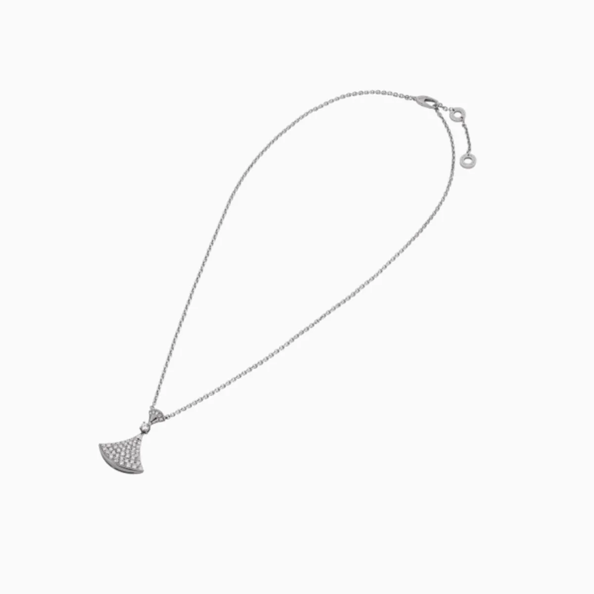 Platinum Cascade Dress Necklace in 925 Sterling Silver