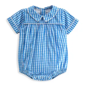 Printed Parrish Bubble -- Azure Check