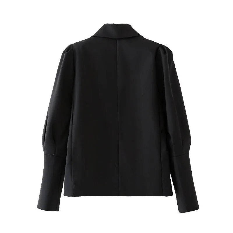 RED BLAZER WITH GIGOT SLEEVES