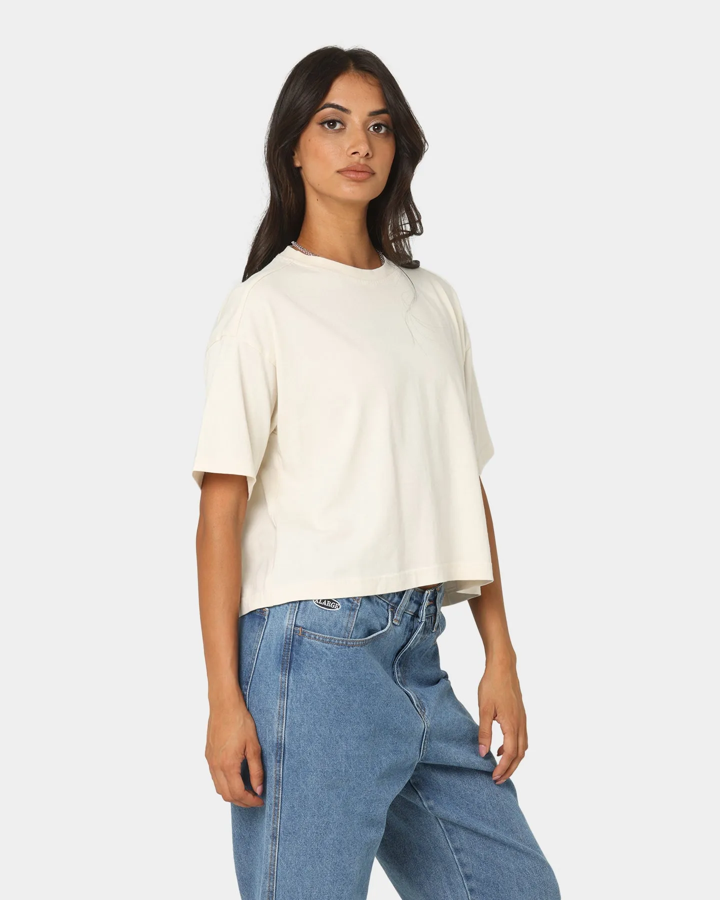 Reebok Women's Classics Natural Dye Cropped T-Shirt Non-dye