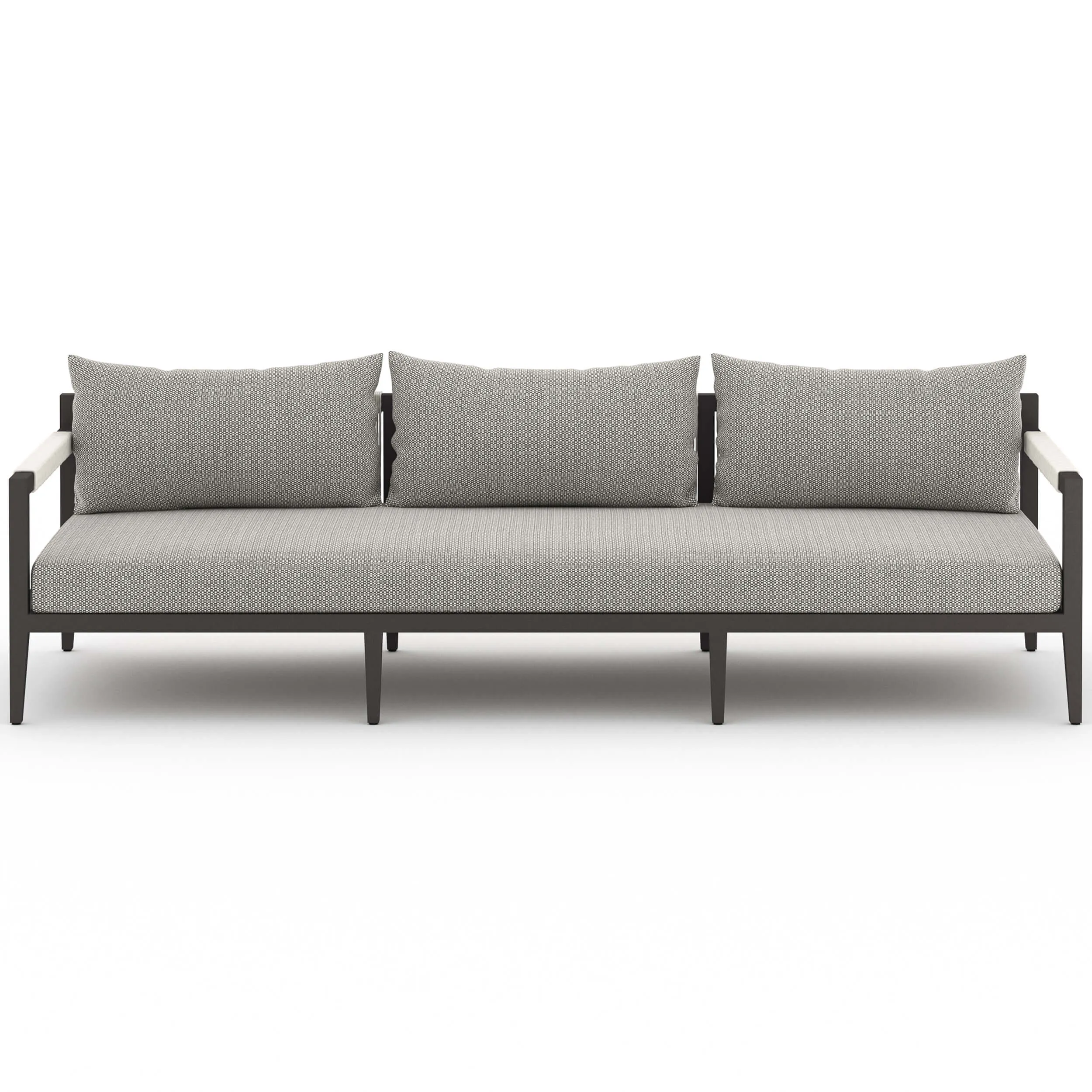Sherwood 93" Outdoor Sofa, Faye Ash/Bronze