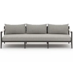 Sherwood 93" Outdoor Sofa, Faye Ash/Bronze