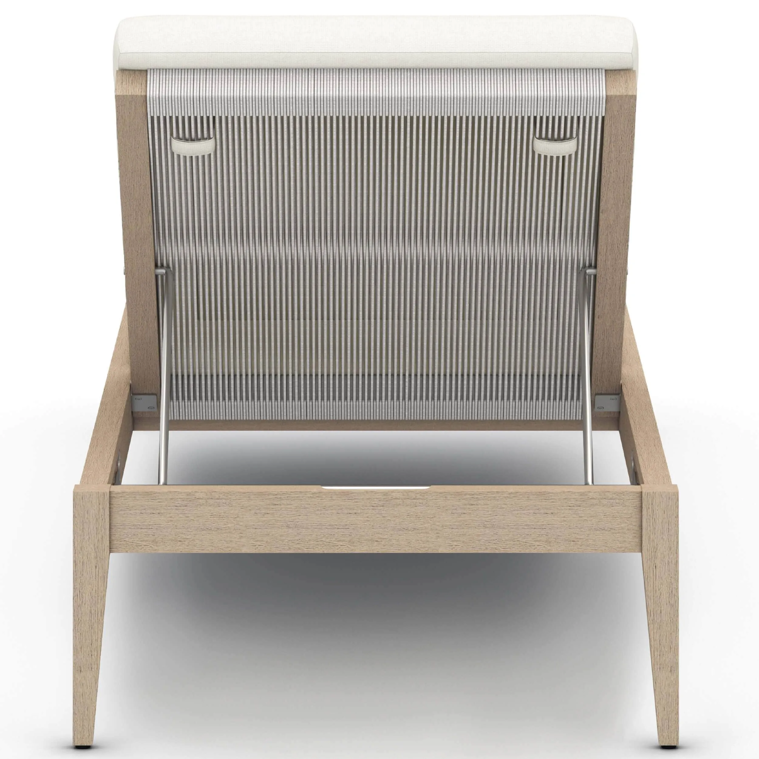 Sherwood Outdoor Chaise, Natural Ivory/Washed Brown