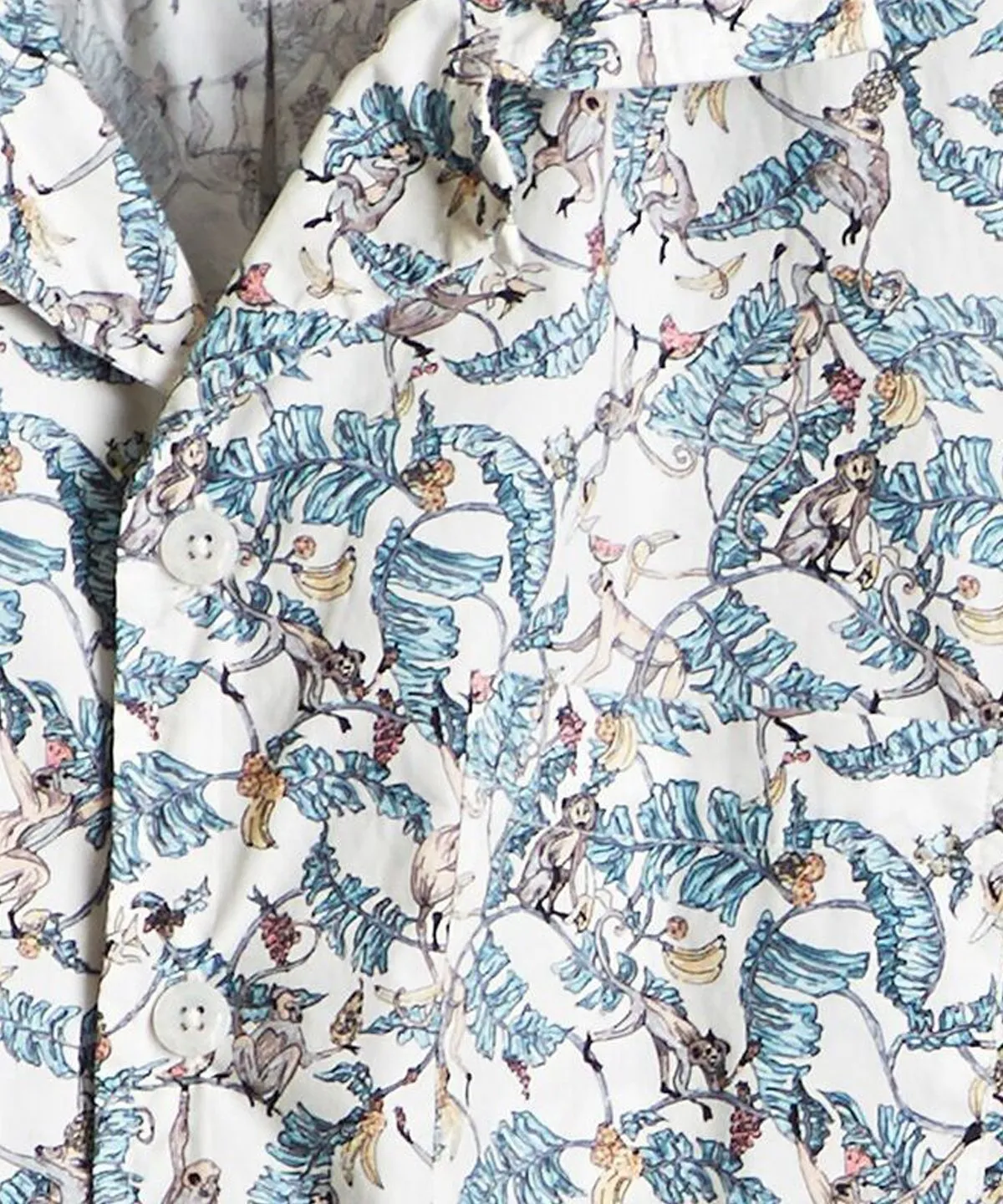 Short Sleeve Liberty Print Treetop Camp Collar Shirt