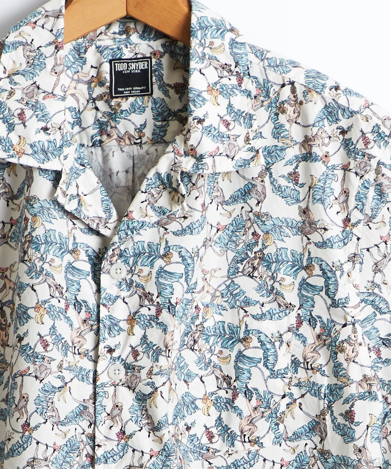 Short Sleeve Liberty Print Treetop Camp Collar Shirt