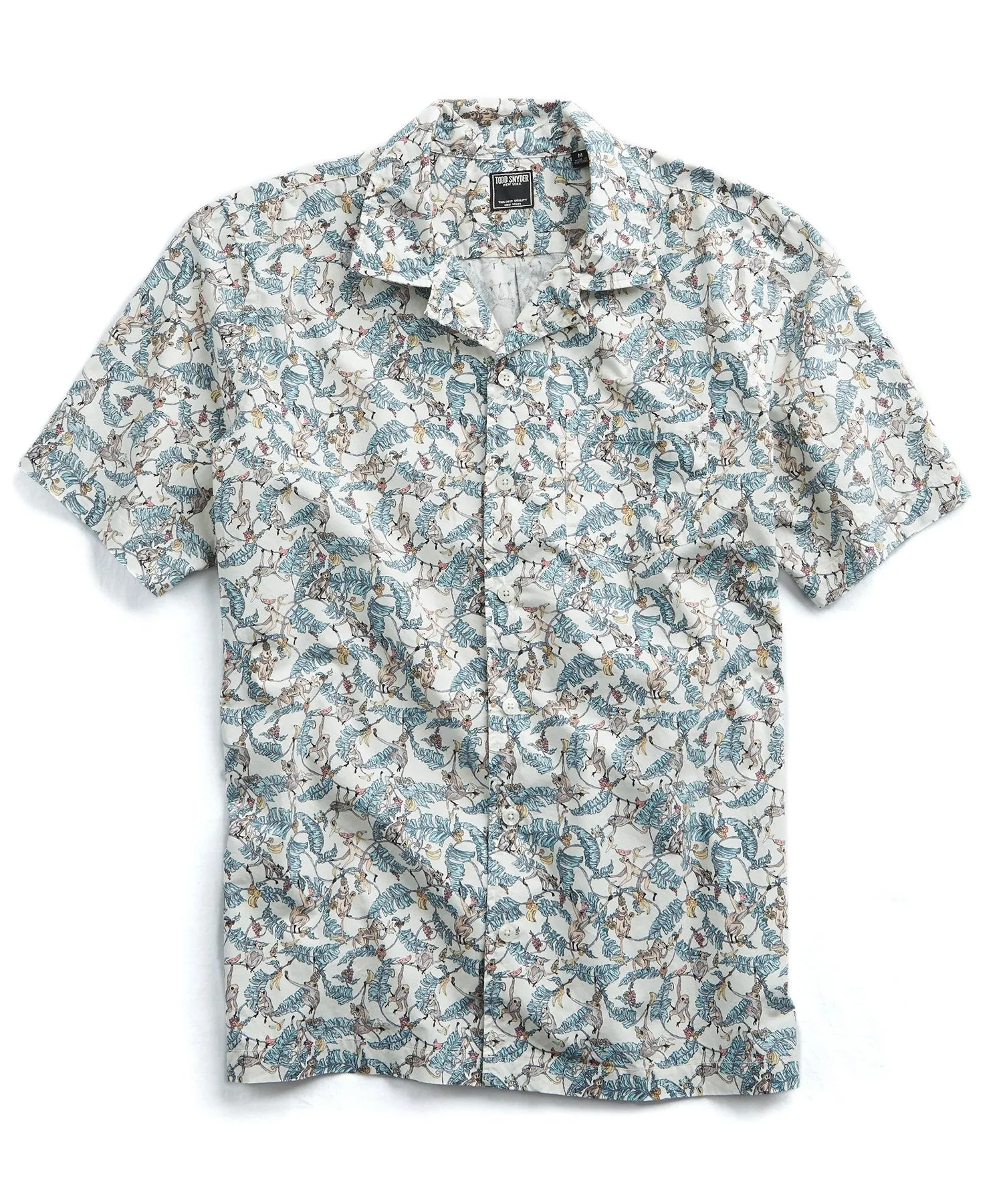 Short Sleeve Liberty Print Treetop Camp Collar Shirt