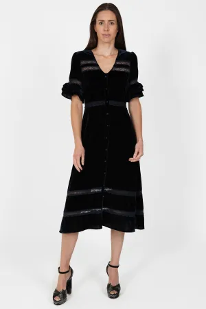 Sirens - London dress in Navy Velvet