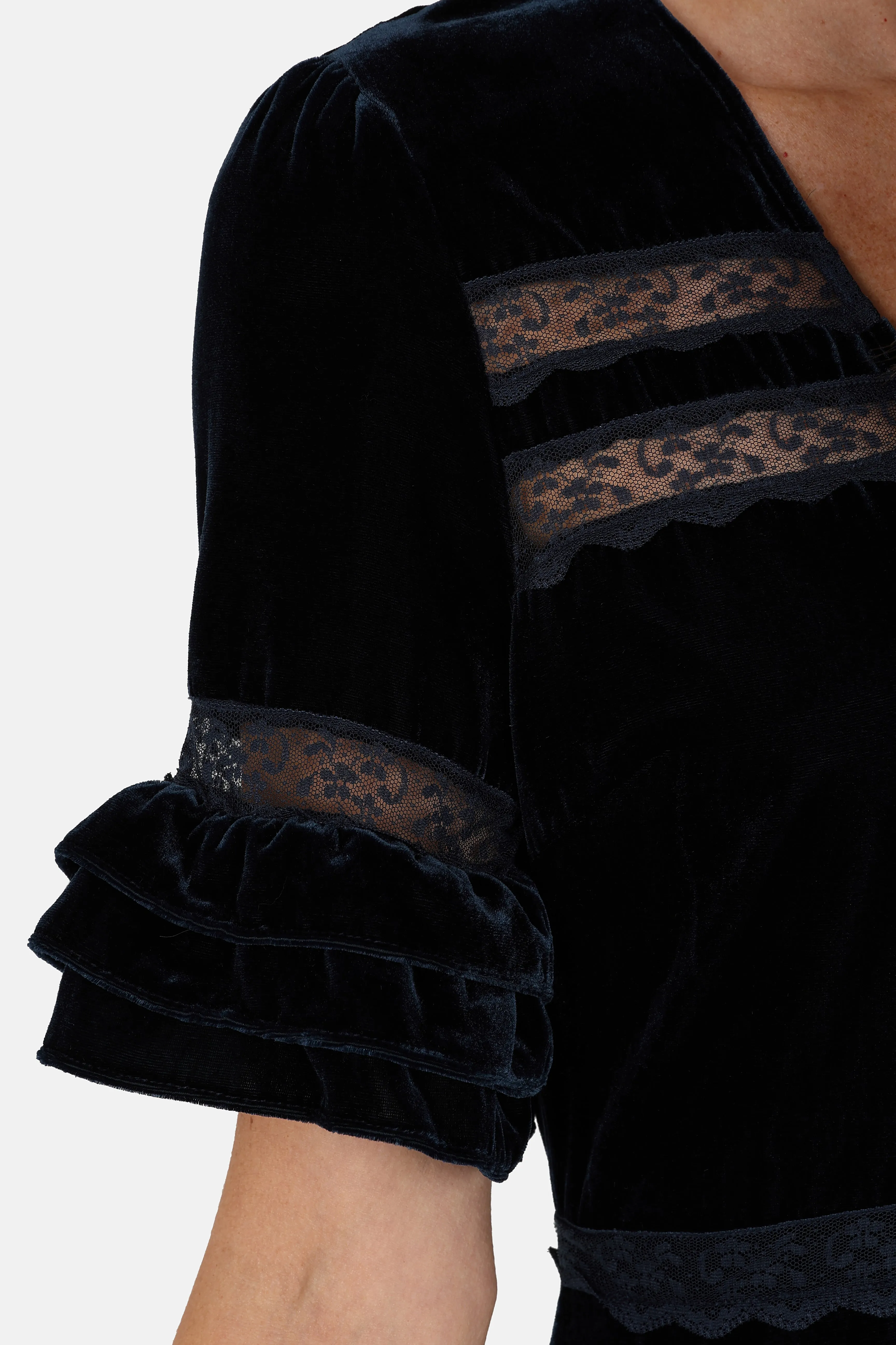 Sirens - London dress in Navy Velvet