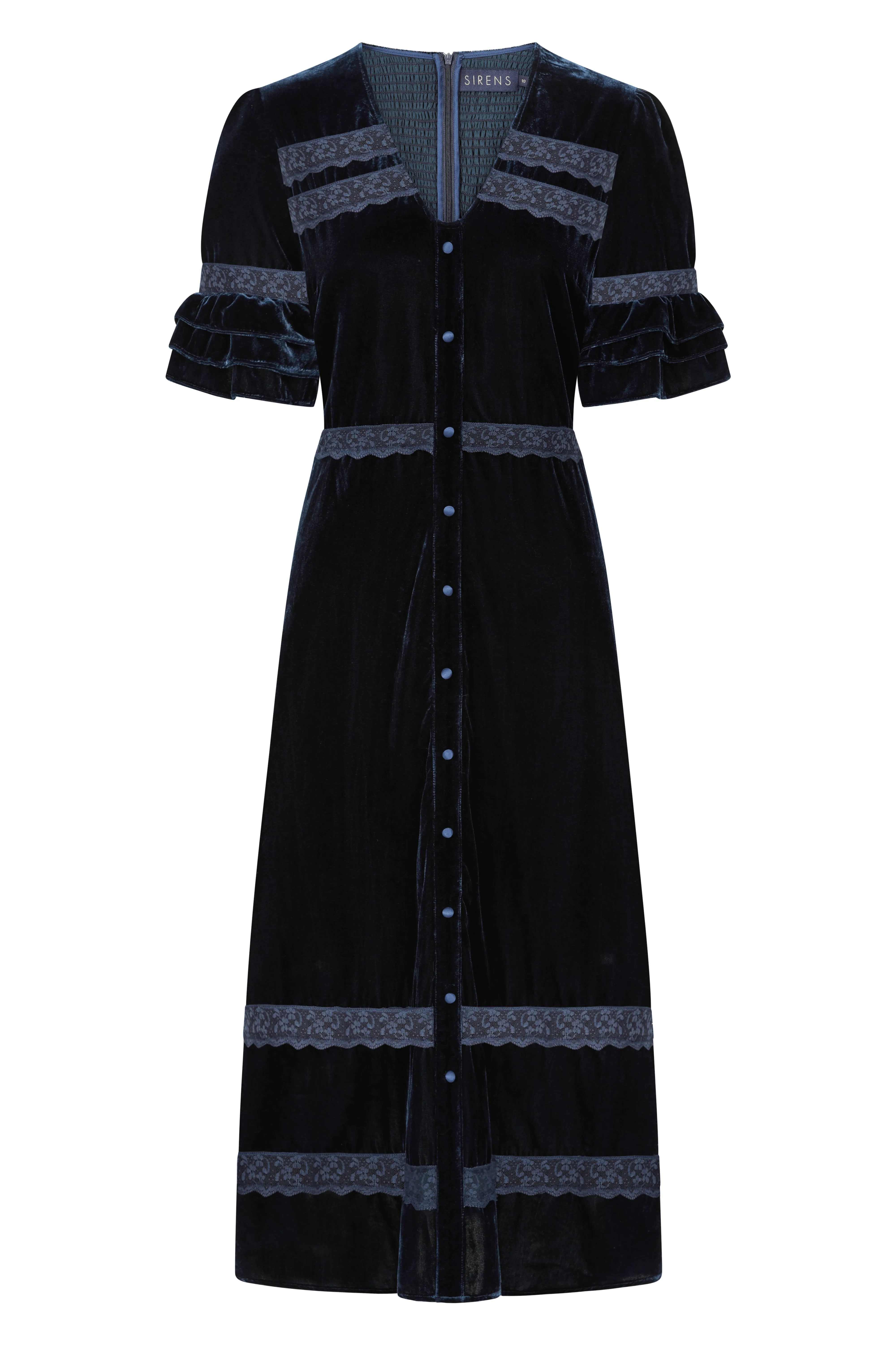 Sirens - London dress in Navy Velvet