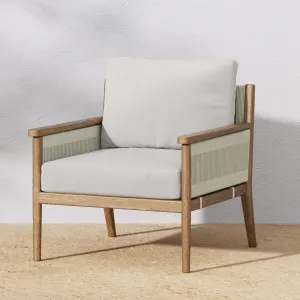 Solid Wood Outdoor Patio Cushioned Arm Chair