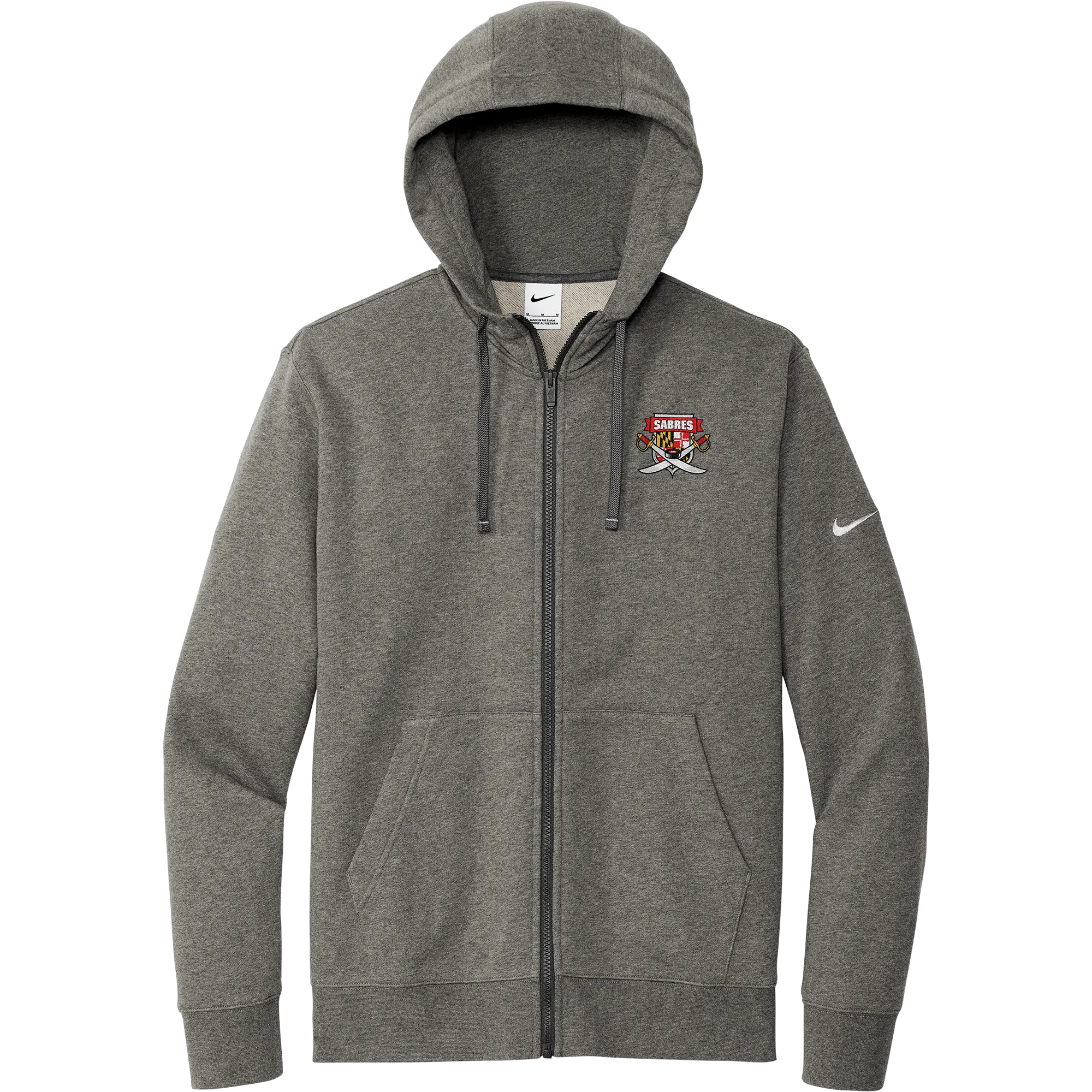 SOMD Sabres Nike Club Fleece Sleeve Swoosh Full-Zip Hoodie