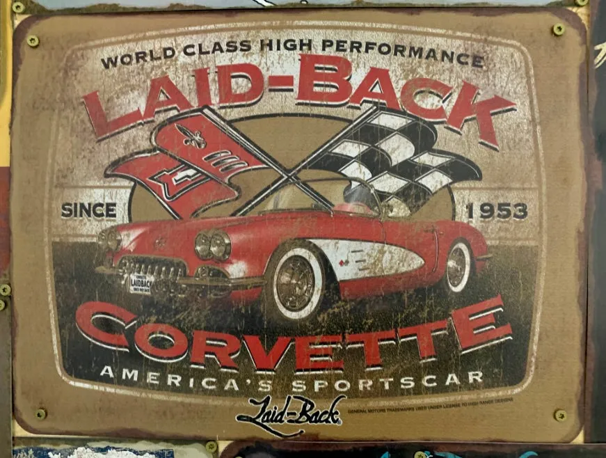 Stockman Corvette-12x16 Metal Sign