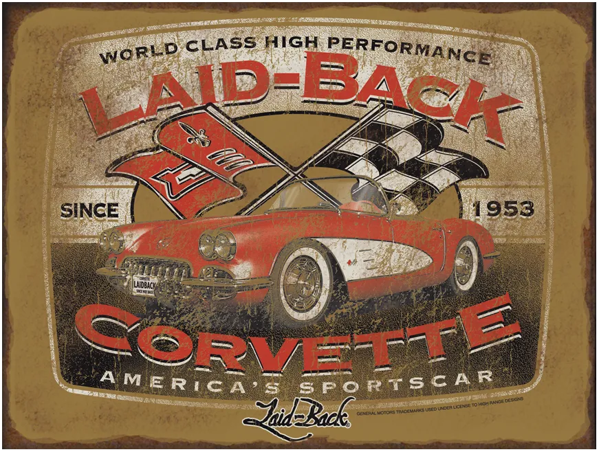Stockman Corvette-12x16 Metal Sign