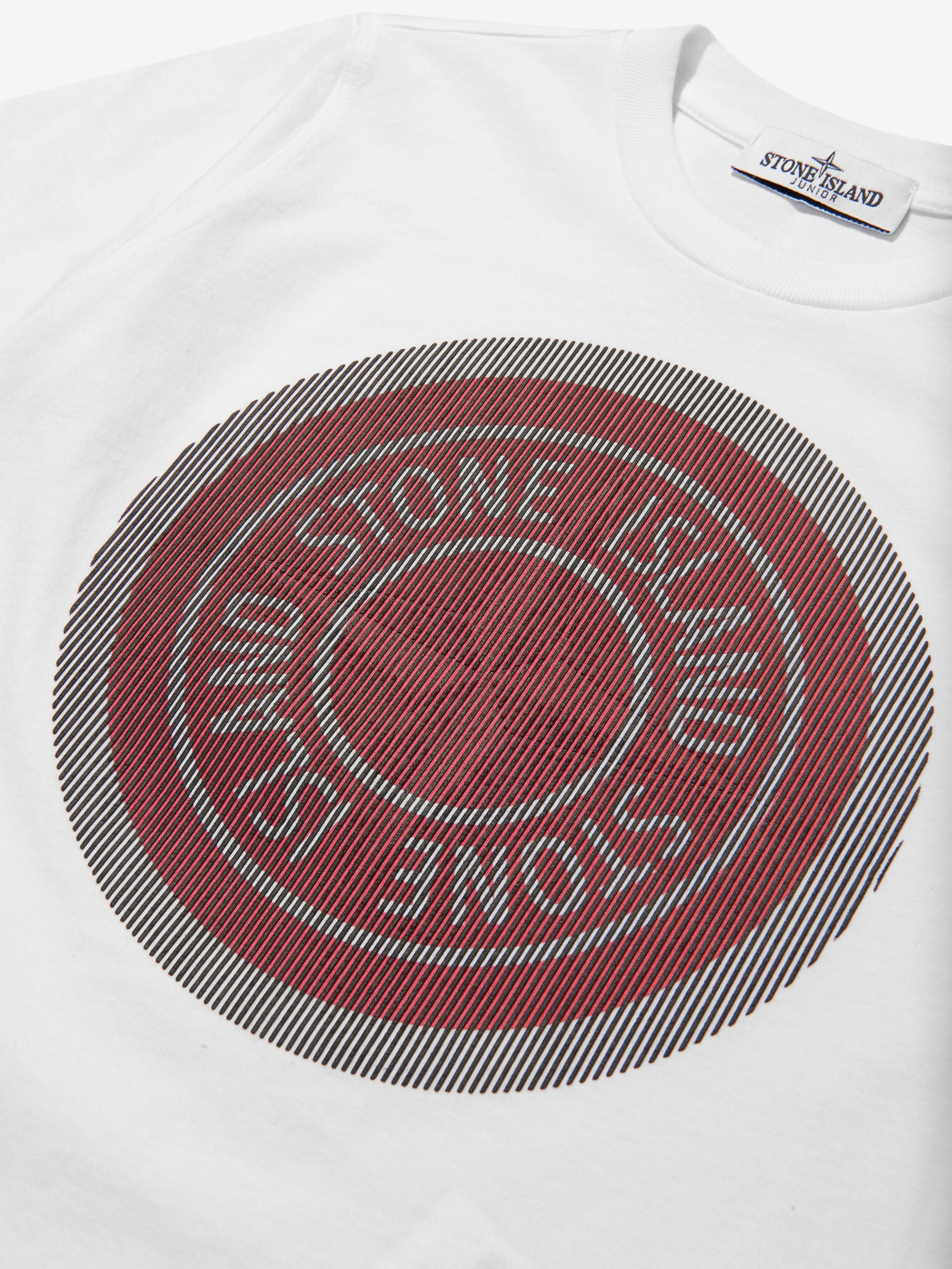 Stone Island Junior Boys Cotton Short Sleeve Logo Print T-Shirt