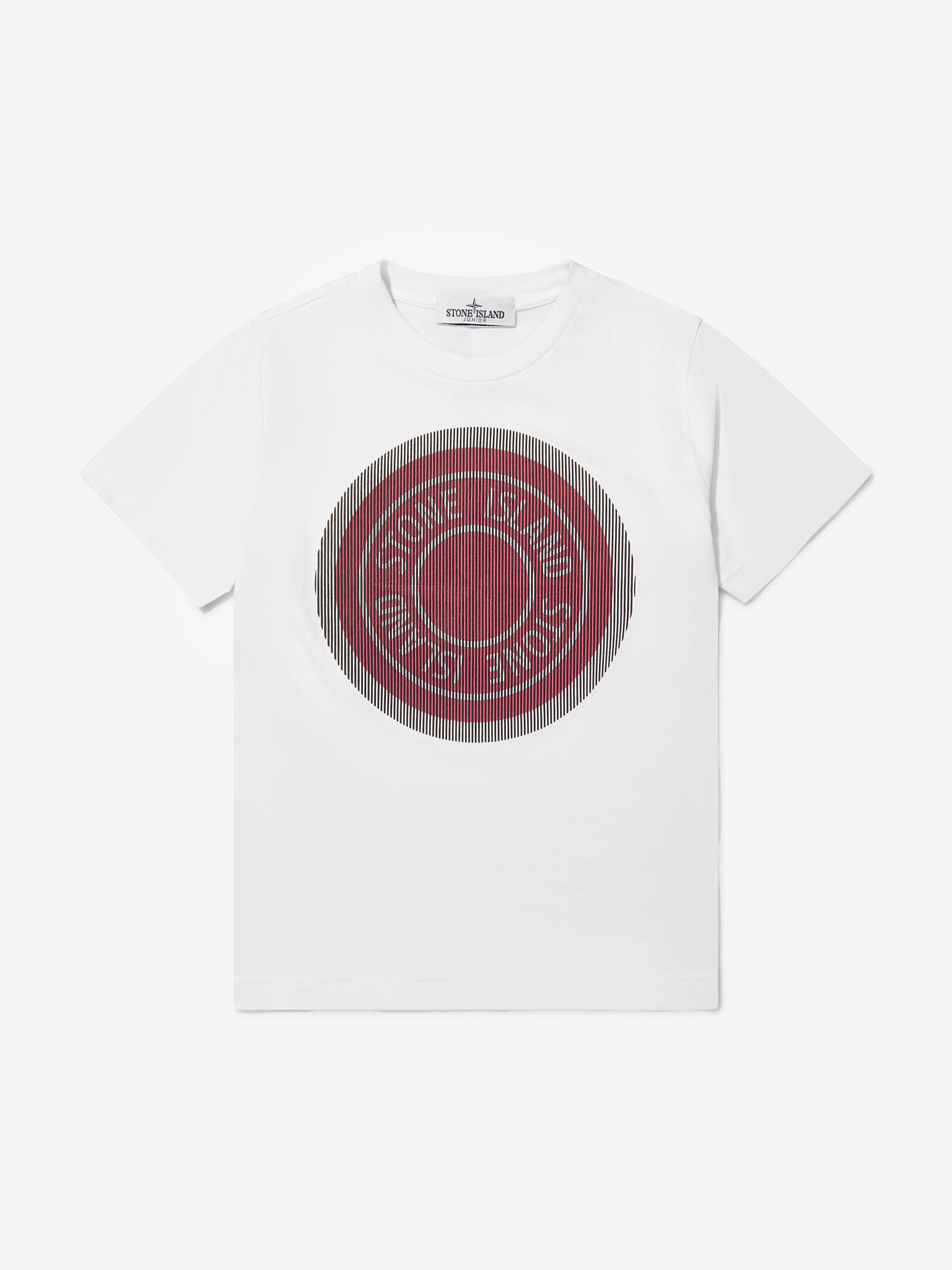 Stone Island Junior Boys Cotton Short Sleeve Logo Print T-Shirt