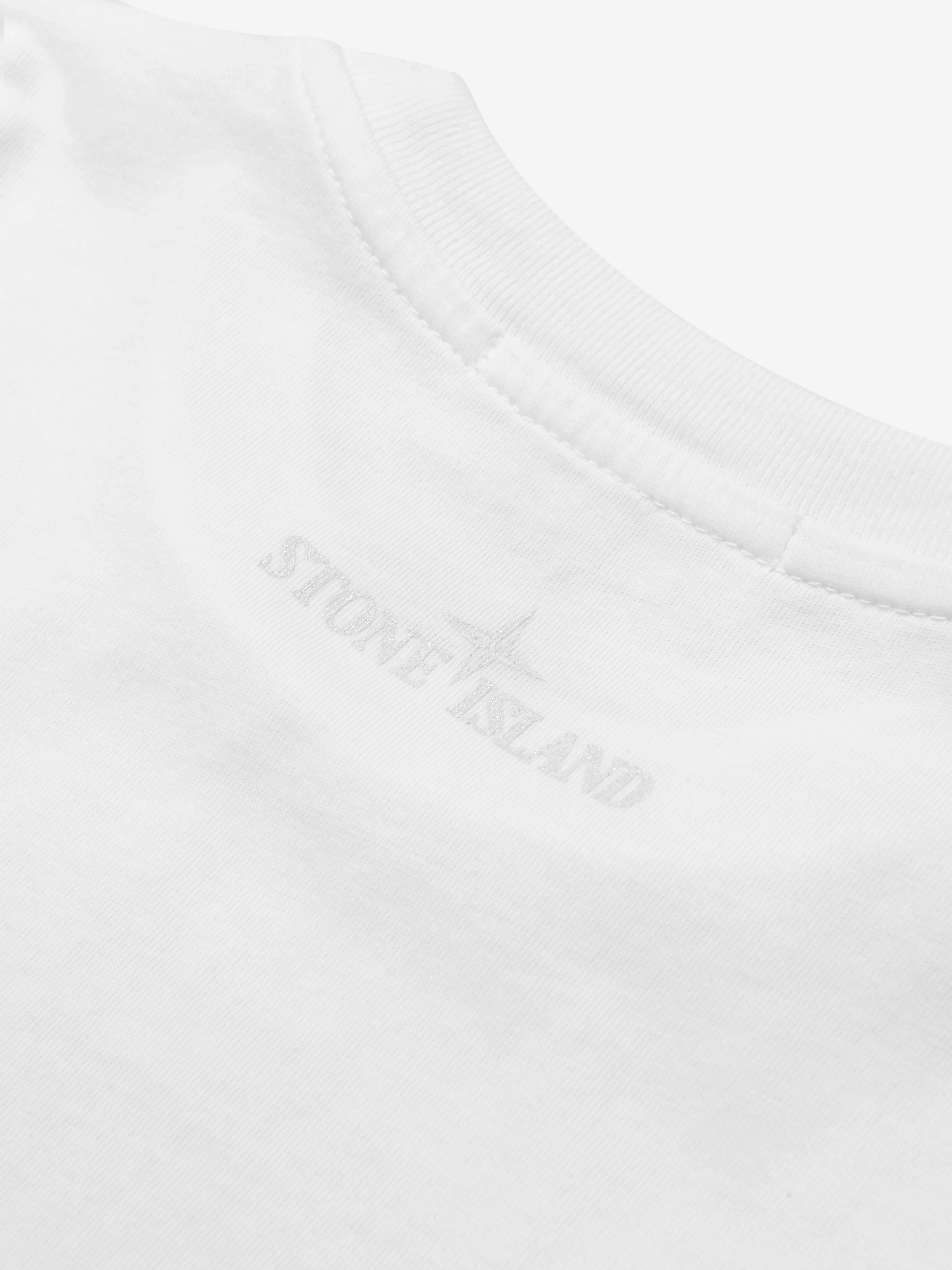 Stone Island Junior Boys Cotton Short Sleeve Logo Print T-Shirt