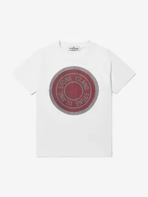 Stone Island Junior Boys Cotton Short Sleeve Logo Print T-Shirt