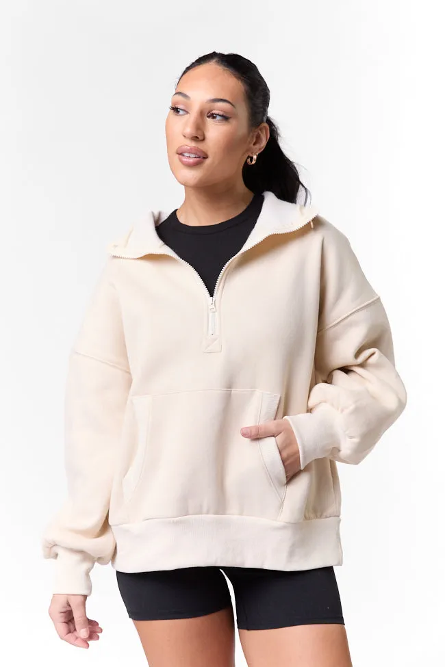 Stop and Go Stone Oversized Hooded Pullover SALE