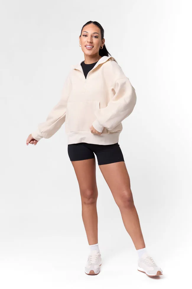 Stop and Go Stone Oversized Hooded Pullover SALE