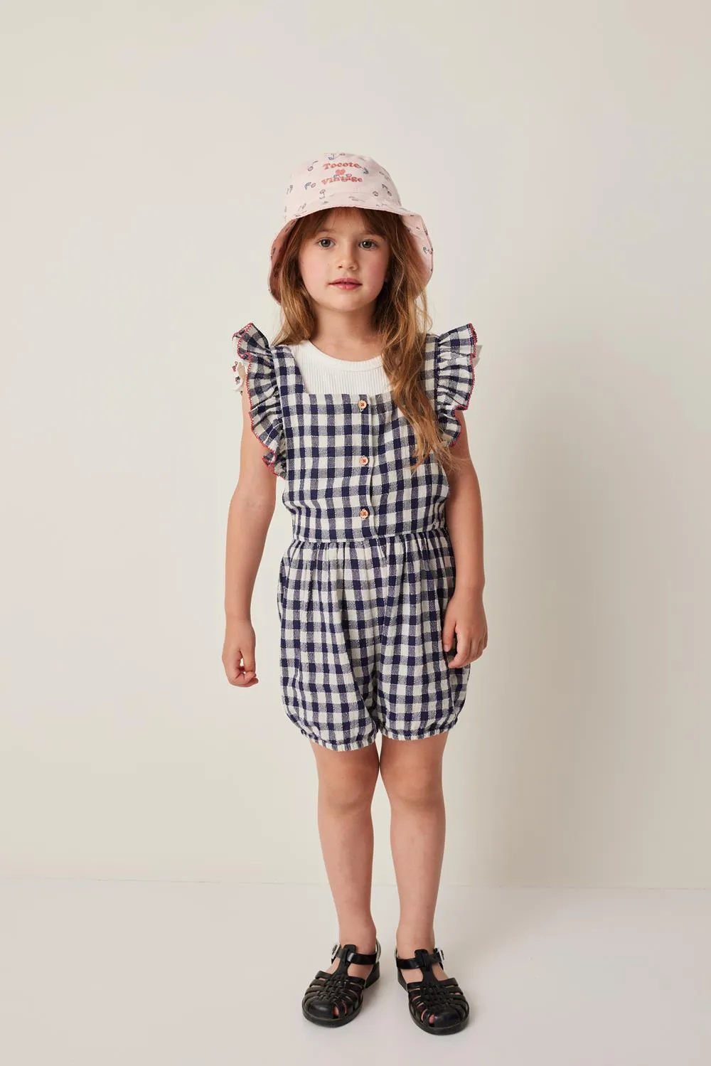 TOCOTO VINTAGE VICHY CHECK OVERALLS