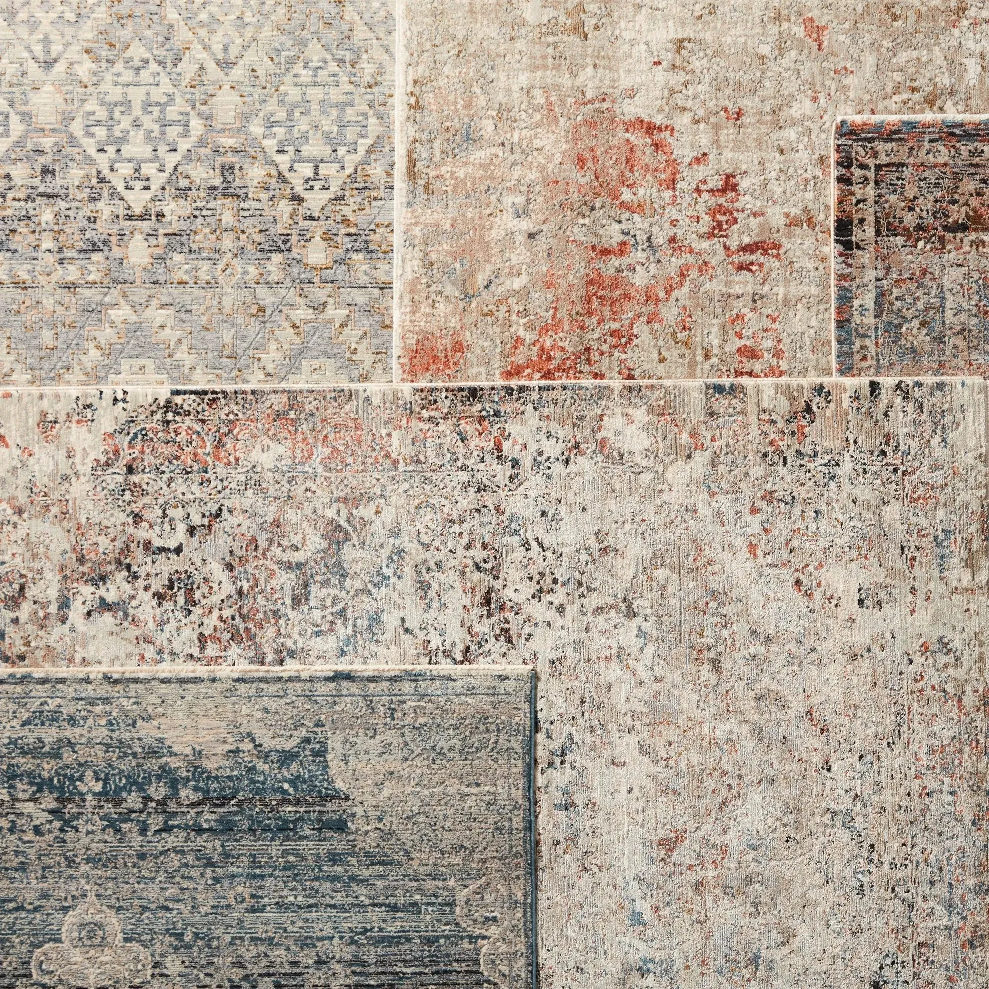 Valentia VLN01 Marzena Tan/Rust Rug