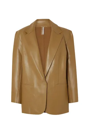 Vegan leather blazer