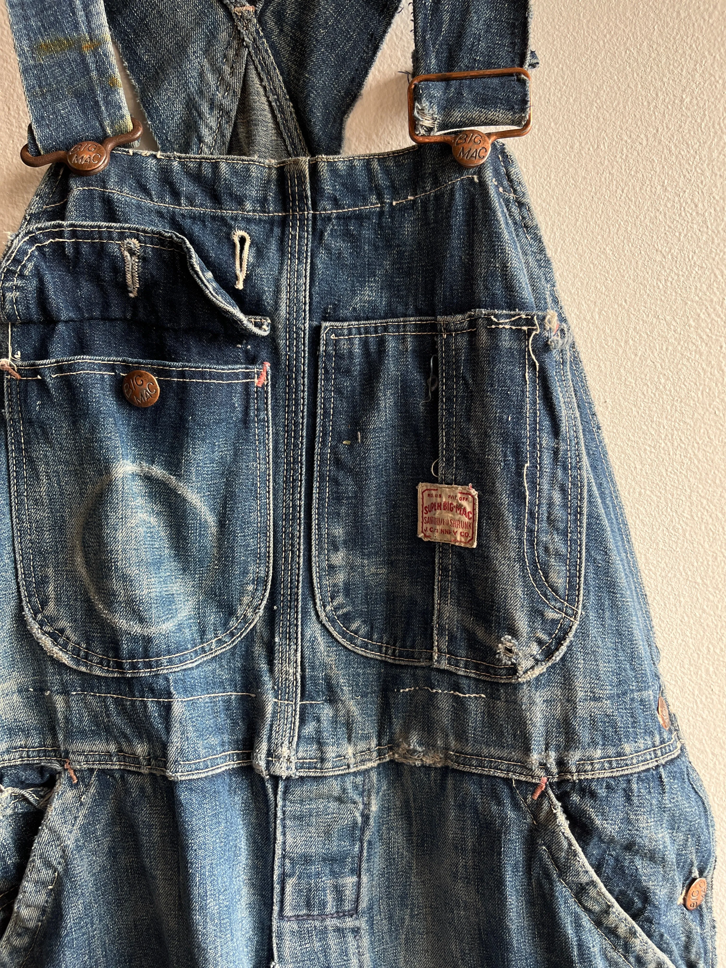 Vintage 1930/40s Super Big Mac Denim Overalls