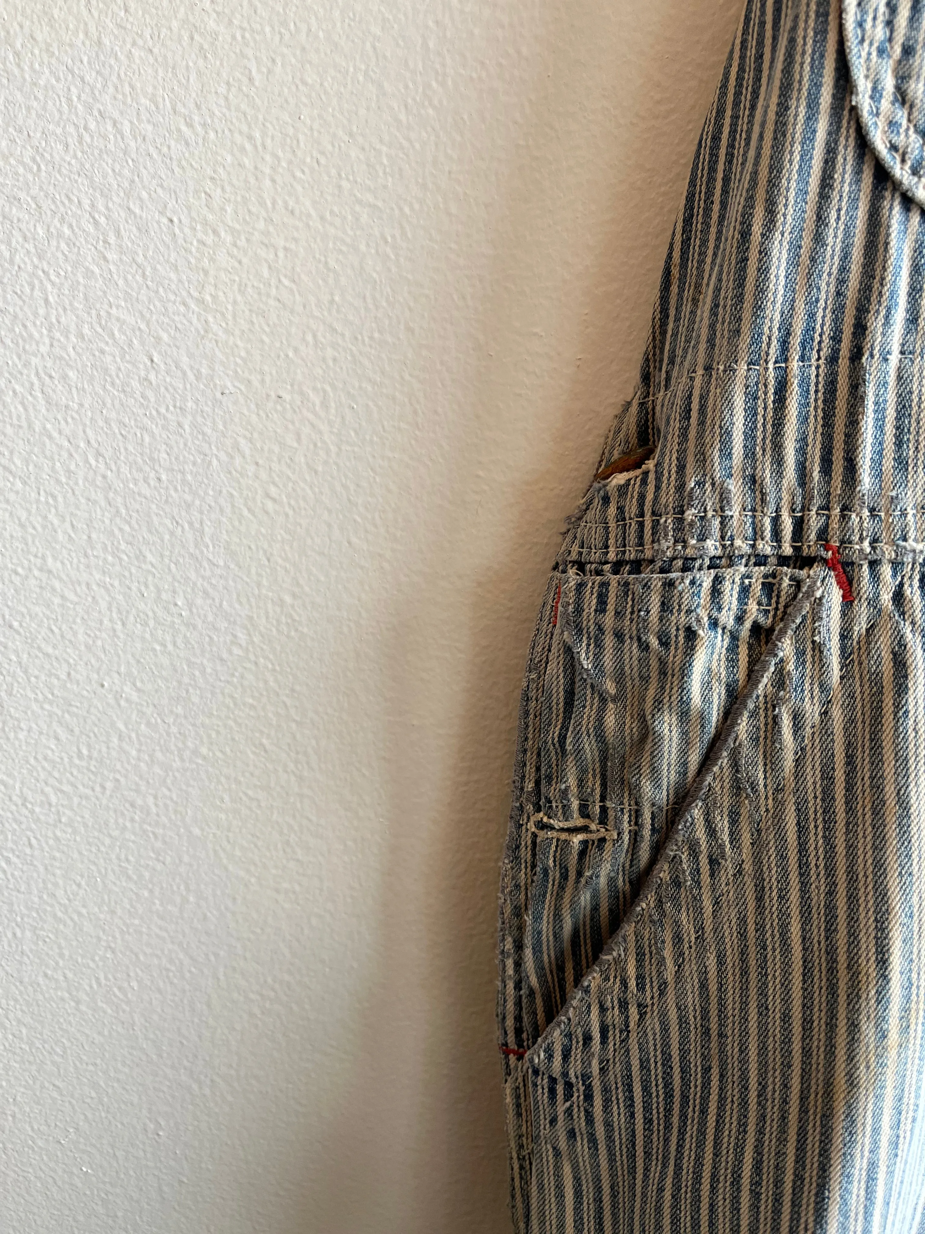 Vintage 1950s Big Mac Liberty Stripe Denim Overalls