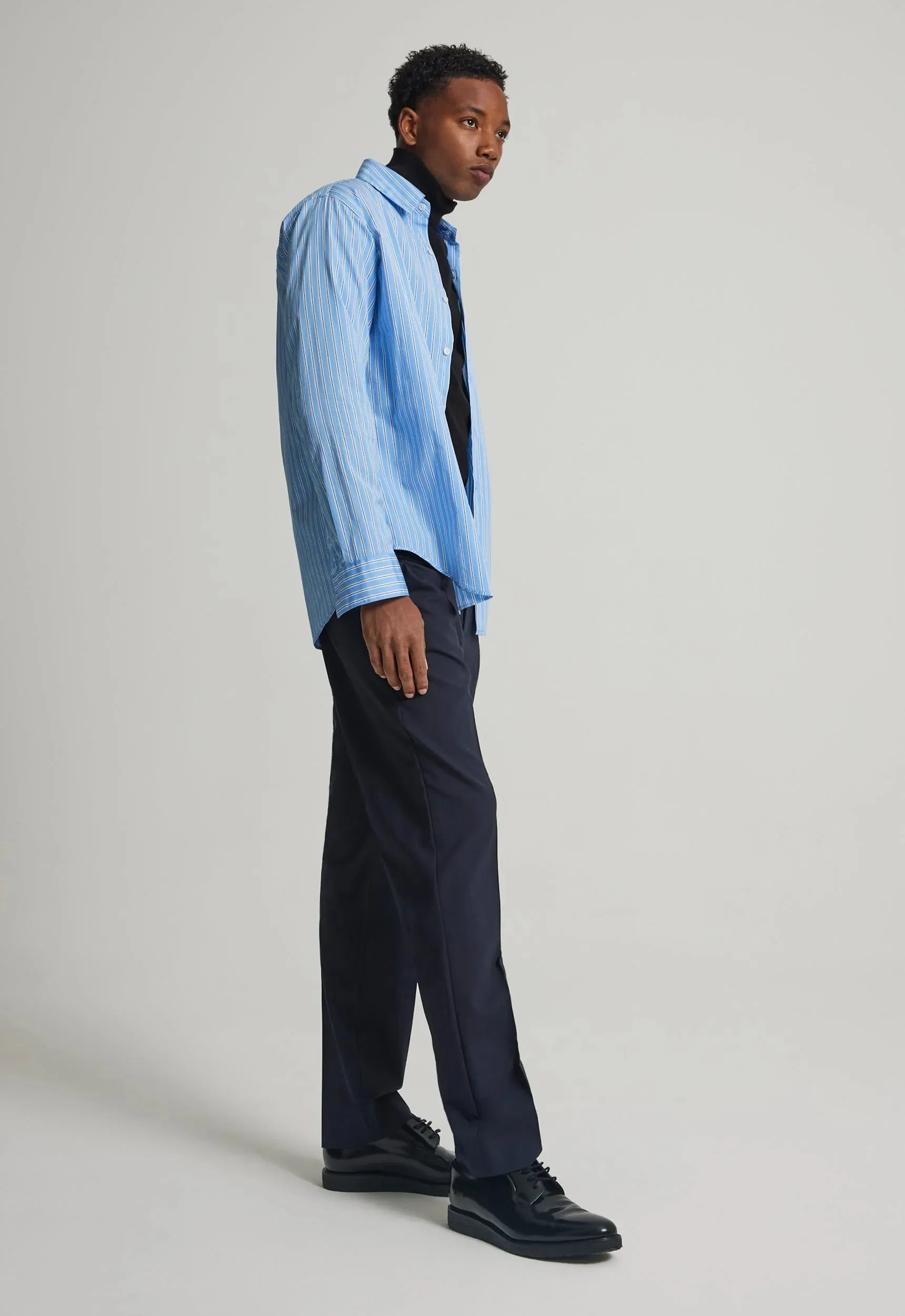 Wilhelm Shirt in Blue/Navy/Stripe